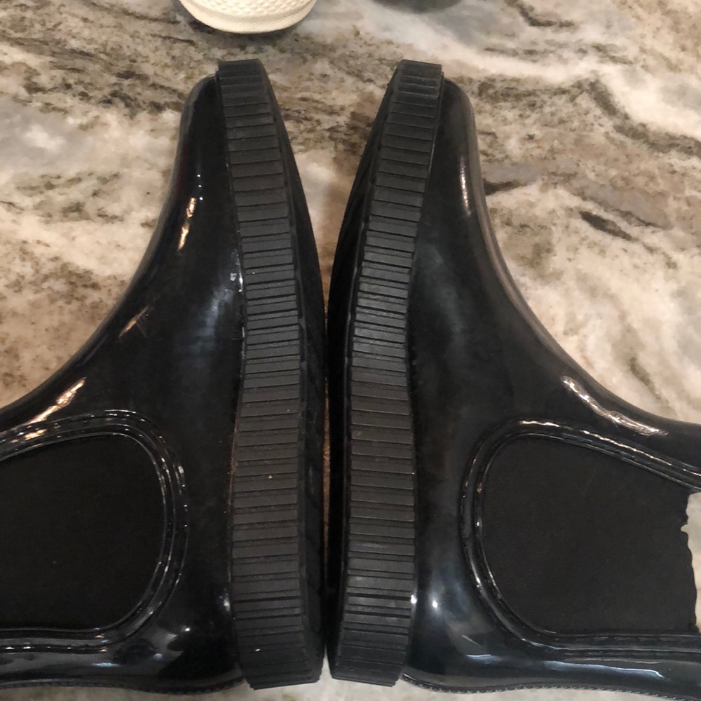 Black ankle rain boots size 41